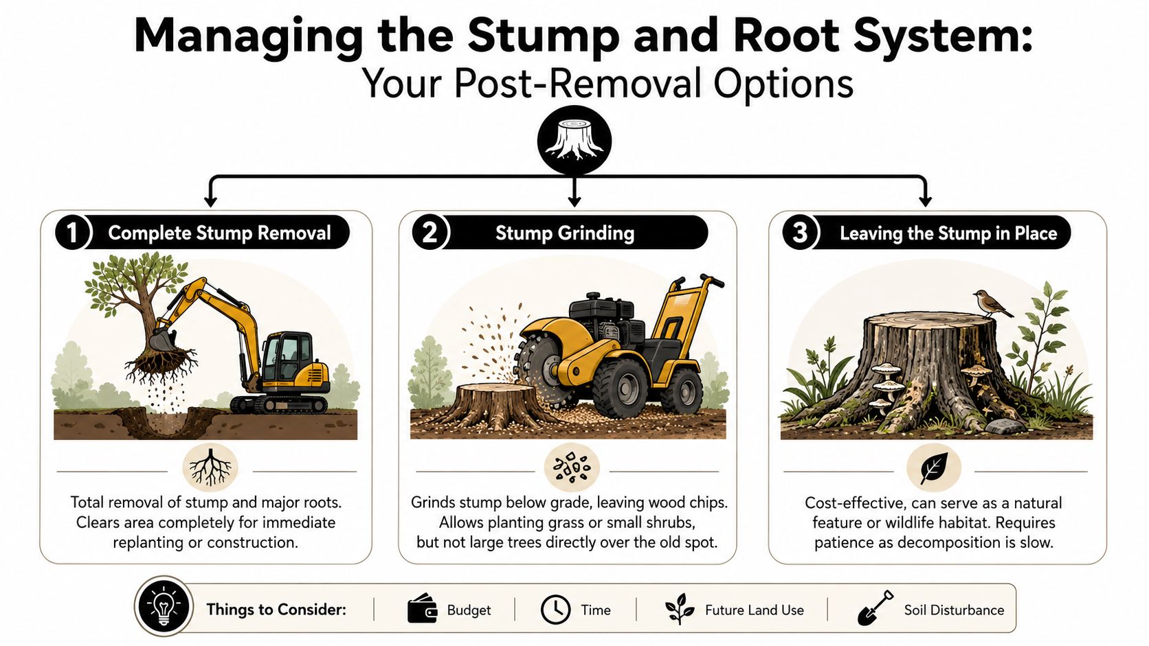 Stump grinding and cleanup in Berkeley Lake, GA